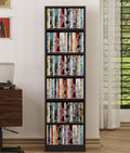 6 Tier Black Adjustable Media Shelf I971
