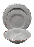 12 Piece Rustic Farmhouse Melamine Dinnerware Set Y820467