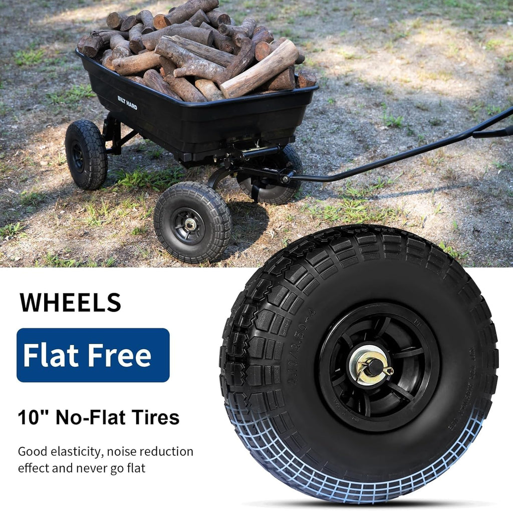 4 Cu.Ft. Poly Yard Dump Cart with 180° Rotating Handle K38524