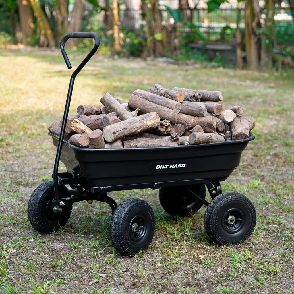 4 Cu.Ft. Poly Yard Dump Cart with 180° Rotating Handle K38524