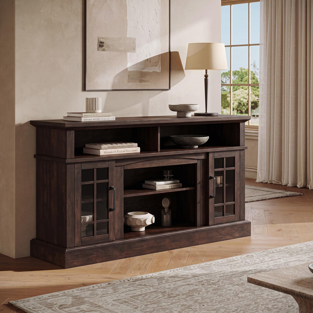 58" Espresso TV Stand & Media Entertainment Center N313