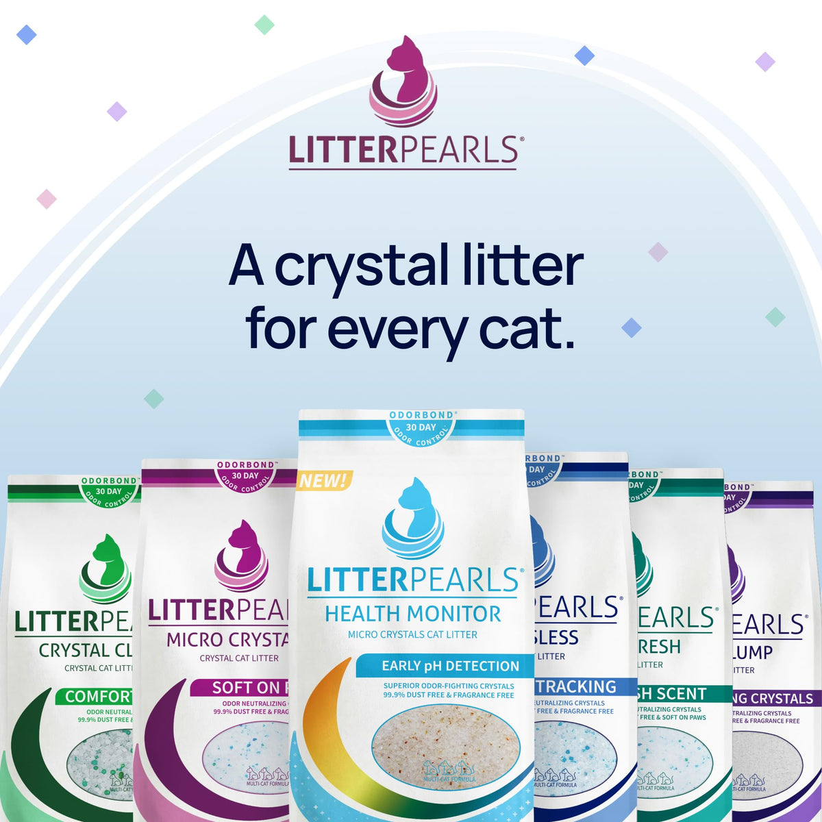 Unscented Non-Clumping Crystal Cat Litter, 7 lb P93333