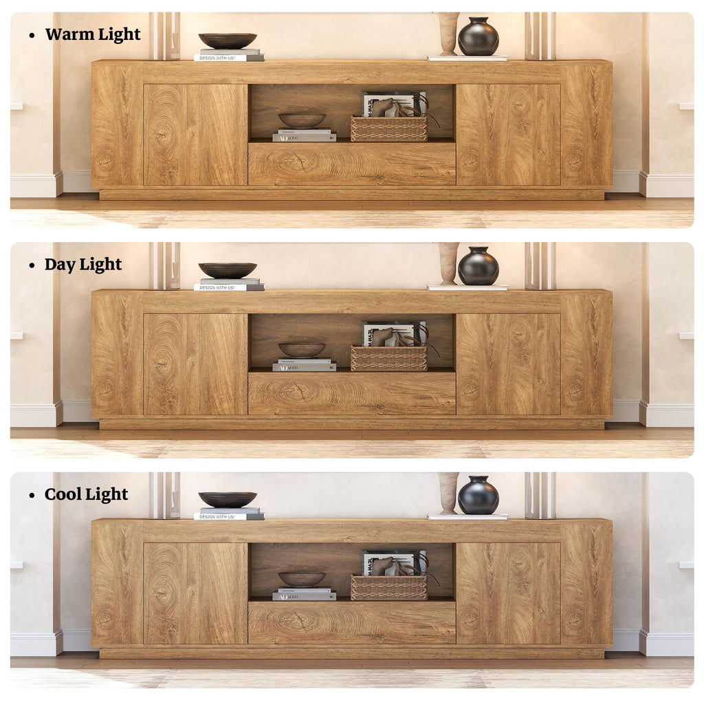 Natural Oak Brown TV Stands N36466