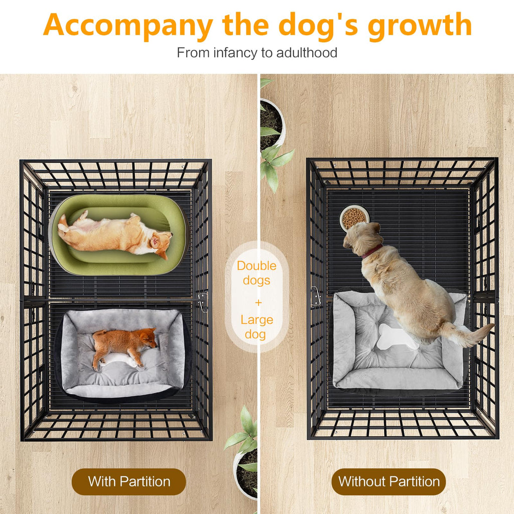 42 Inch Heavy Duty Metal Dog Crate with Divider A22545
