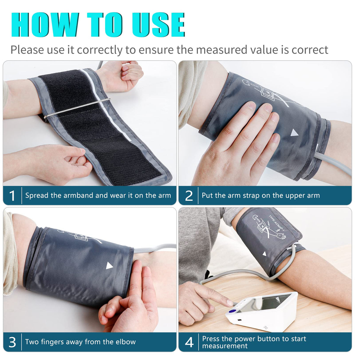 Automatic Digital Blood Pressure Monitor Upper Arm Adjustable Cuff B166465