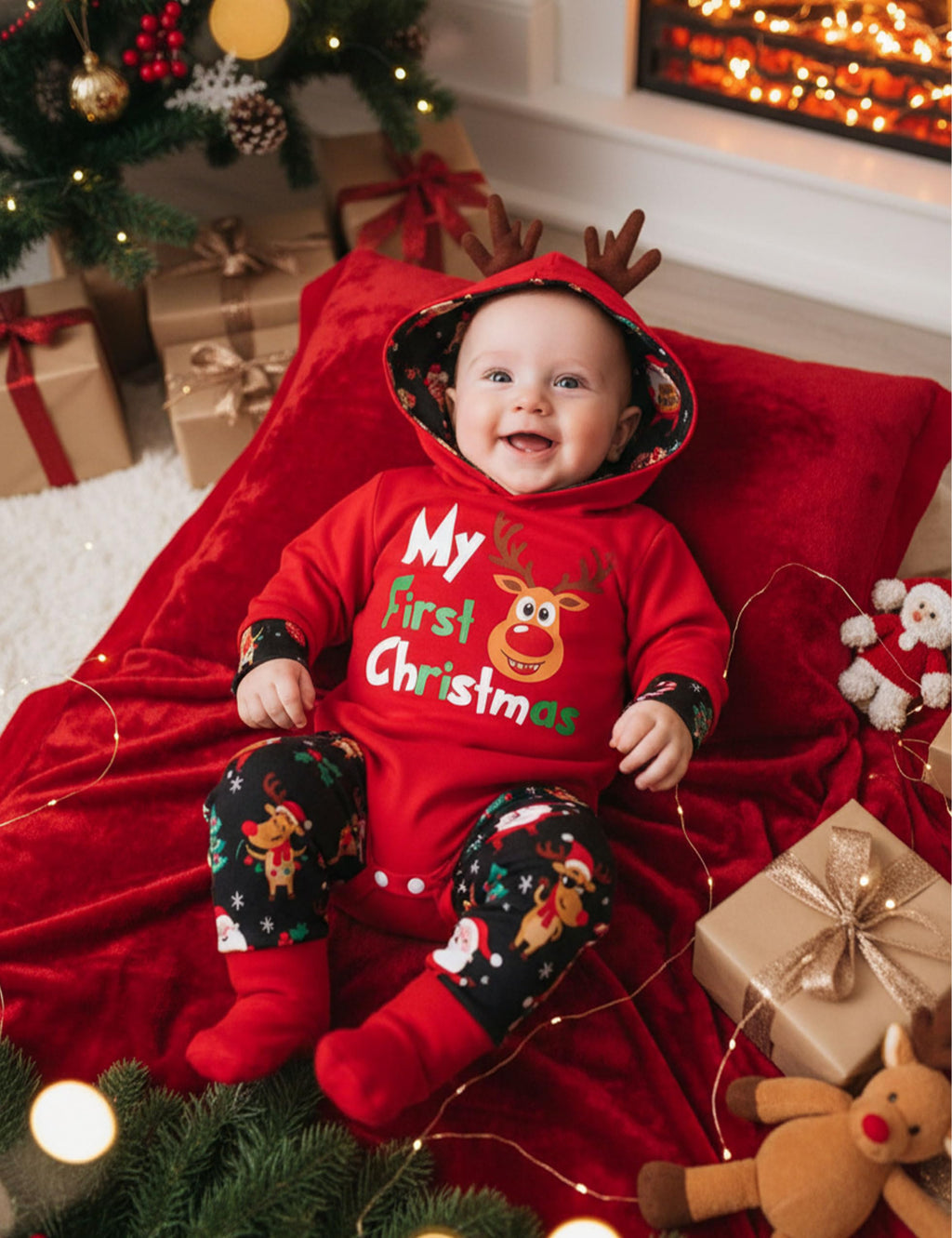 Newborn Baby Boy 2PCS Hoodies and Long Pants Outfits Set X30927