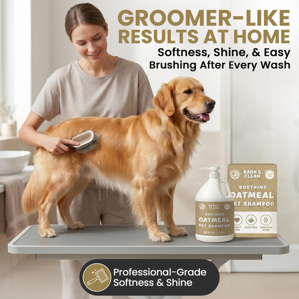Oatmeal Dog Shampoo 1 Gallon with Pump Hypoallergenic Aloe Vera Coconut Oil V810874