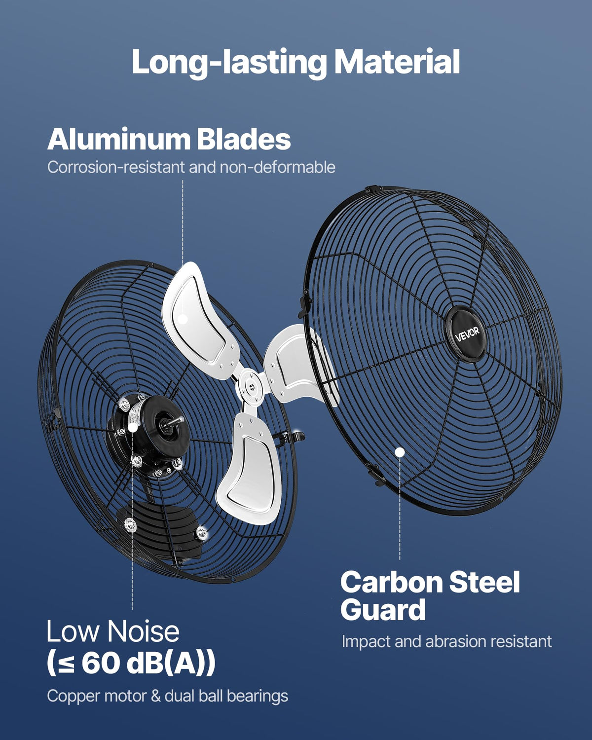 20 Inch Industrial Wall Mount Fan 3 Speeds X620393