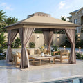 11'x11' Waterproof UV Protection Pop Up Gazebo with Mosquito Netting P17619
