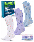 Bamboo Viscose 8-15 mmHg Knee High Compression Socks 3 Pairs T667