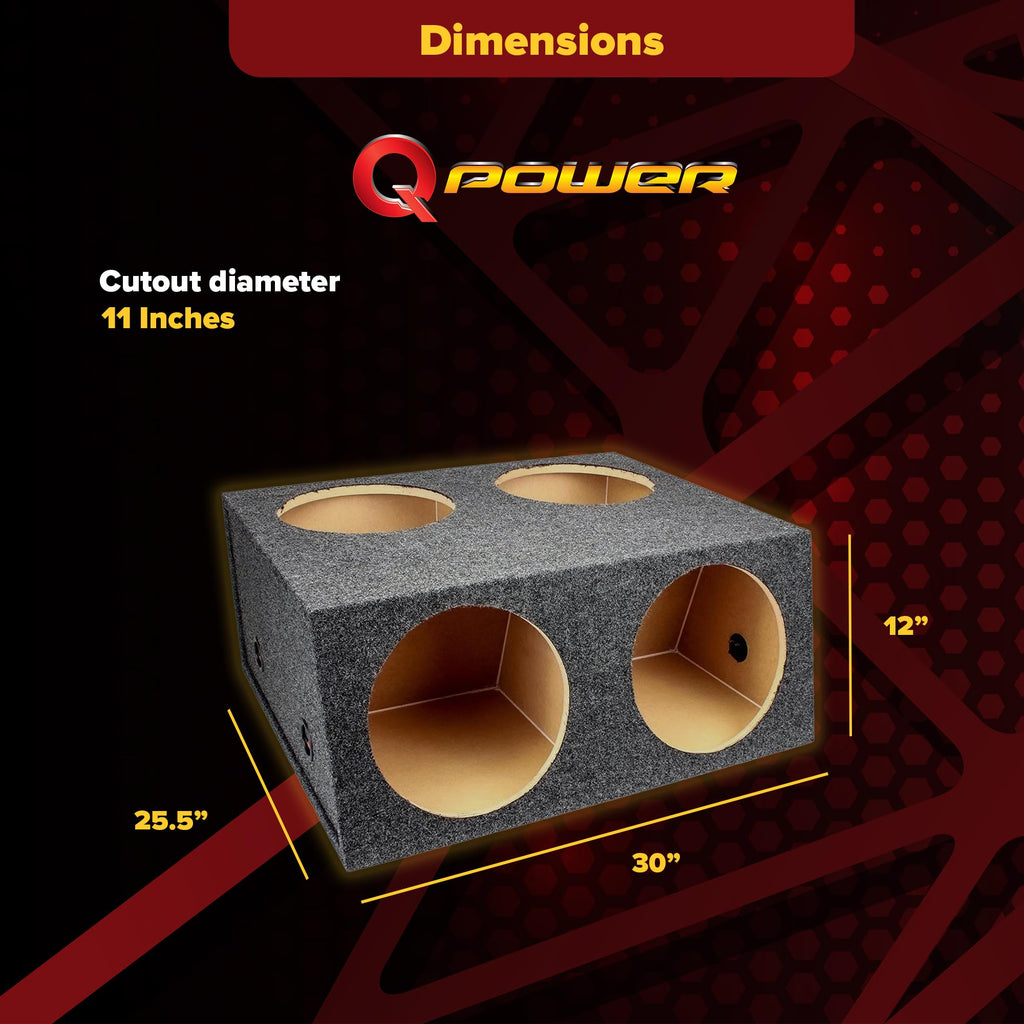 12 Inch 4 Hole Sealed Divided Speaker Box Subwoofer Enclosure C524023
