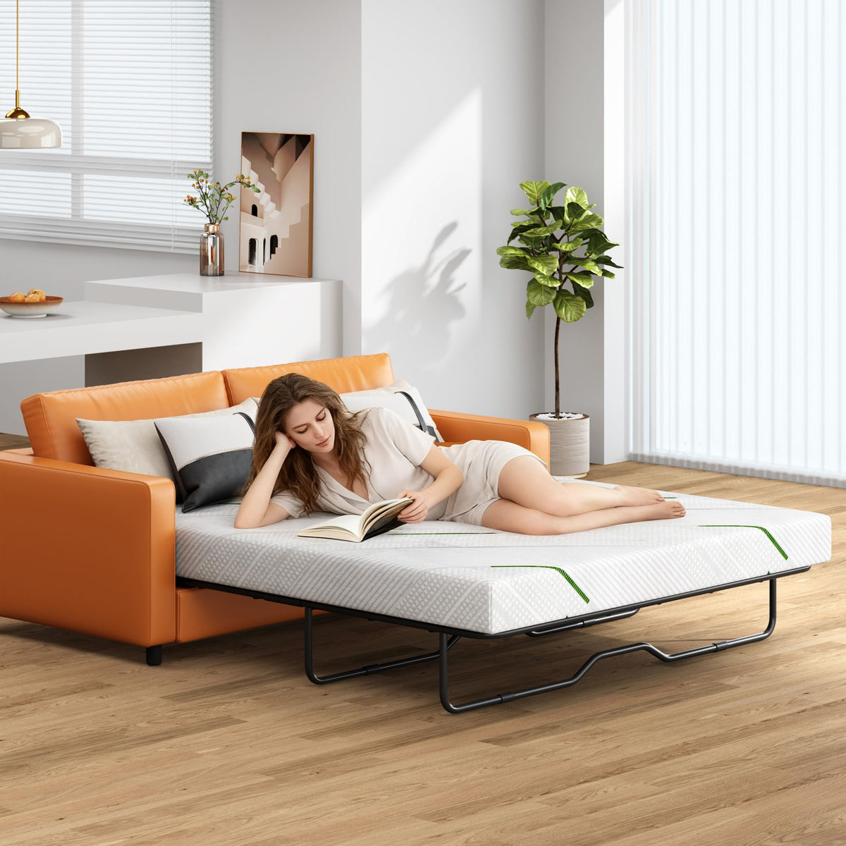White Queen Sofa Bed Mattress Replacement V3068