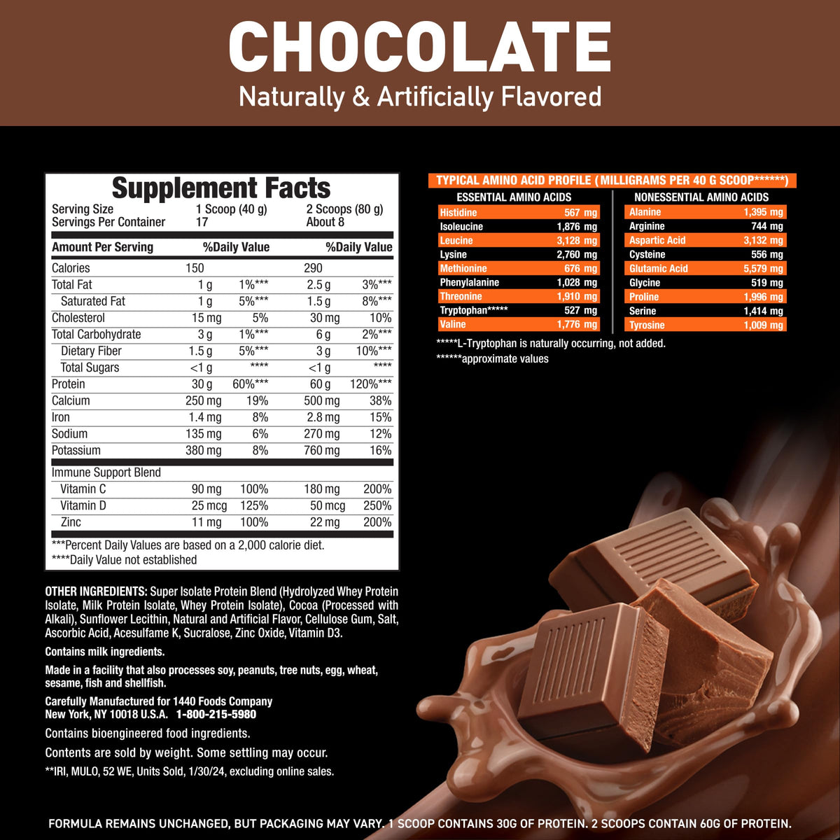 Chocolate Gluten Free Protein Powder M2906