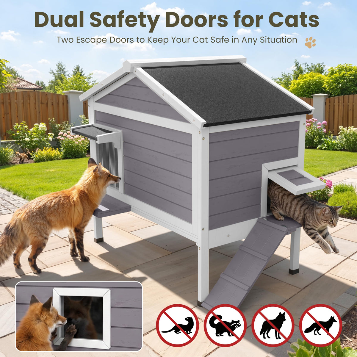 Insulated Outdoor Cat House Q631