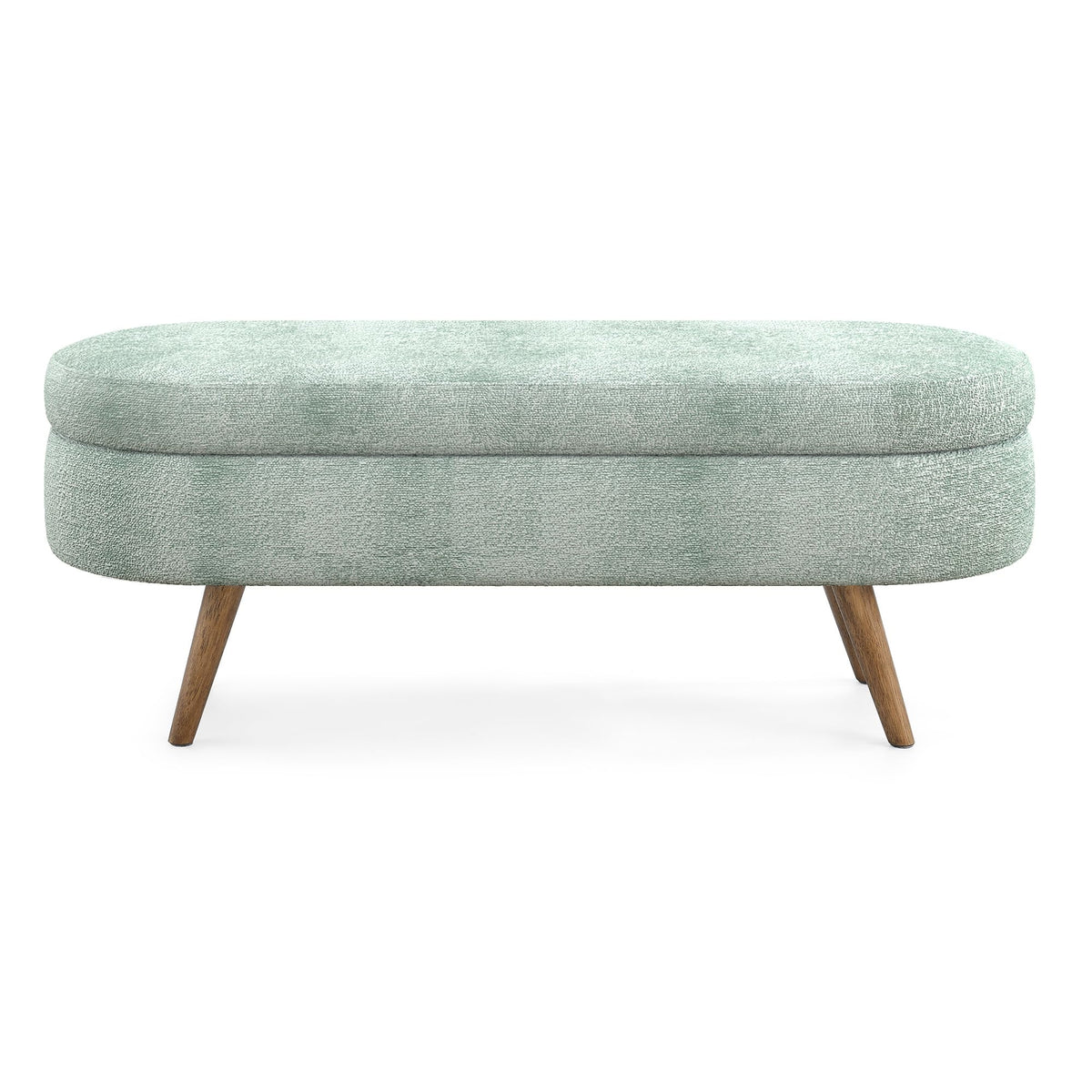 Oval Storage Bench with Rubber Wood Legs S761