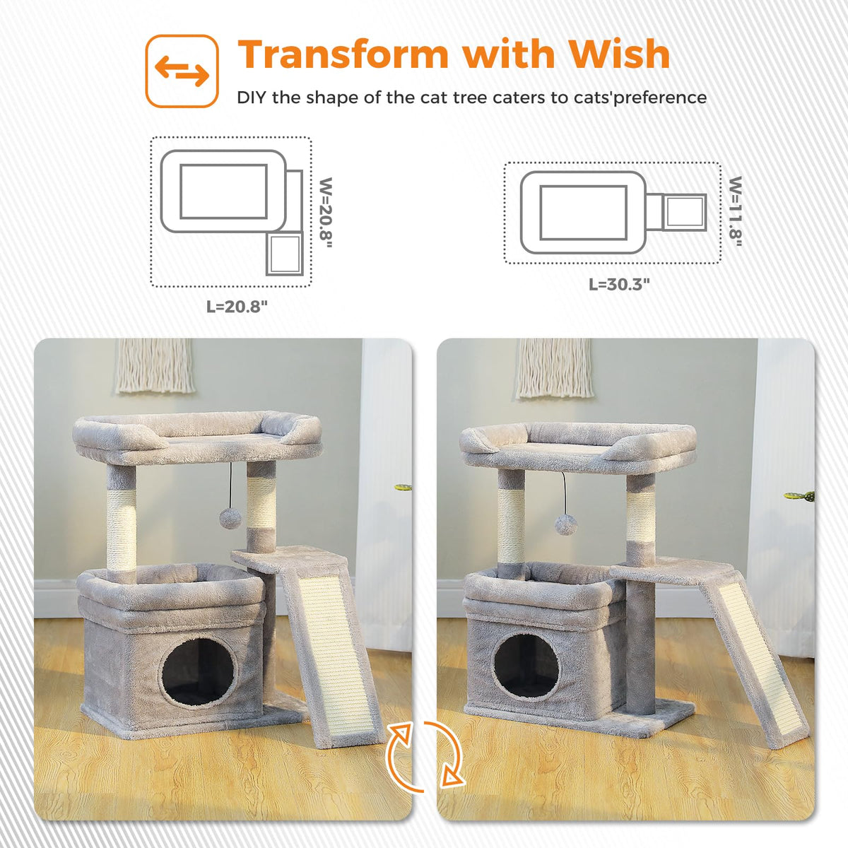 Gray Cat Tree B5243