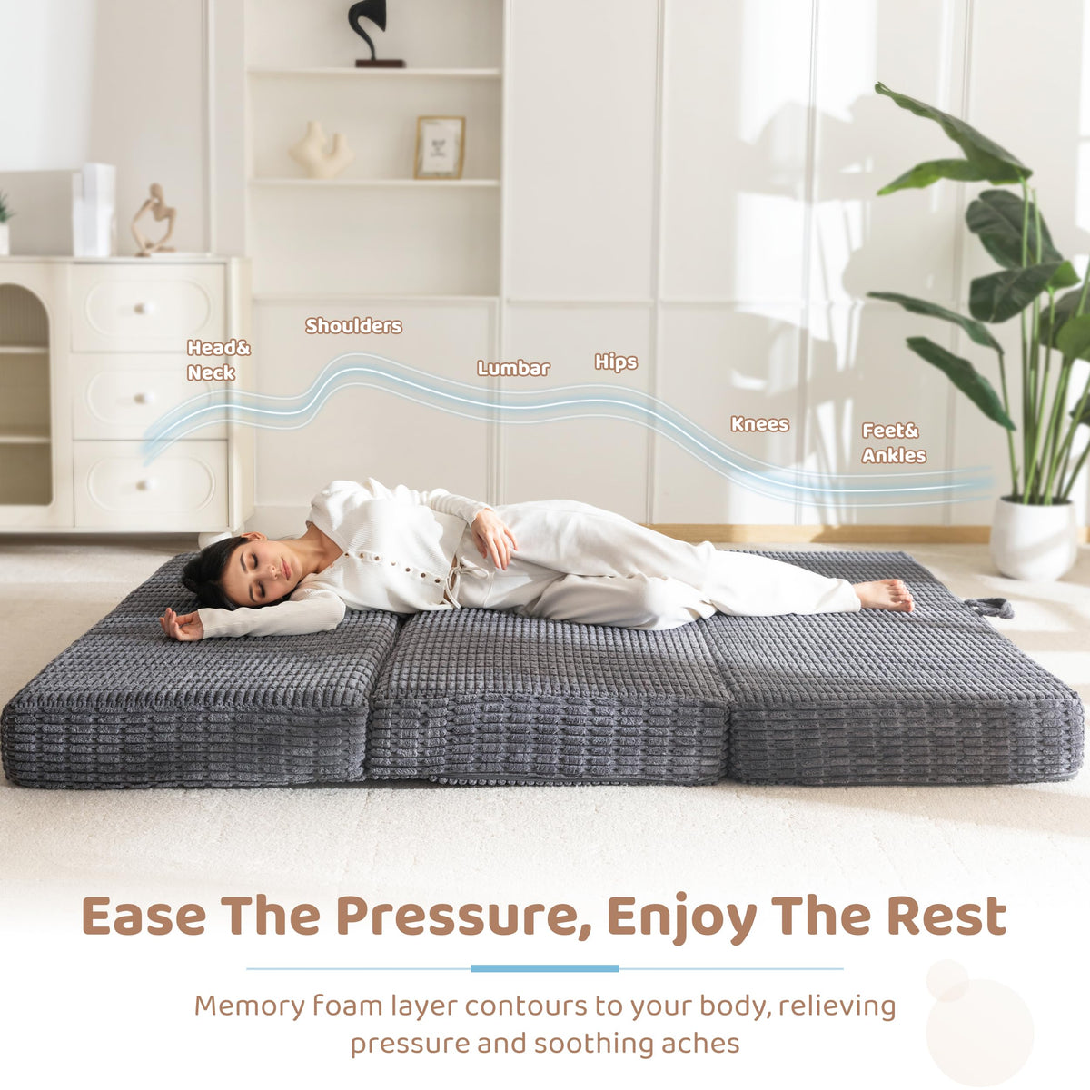 Memory Foam Tri-Folding Mattress N605
