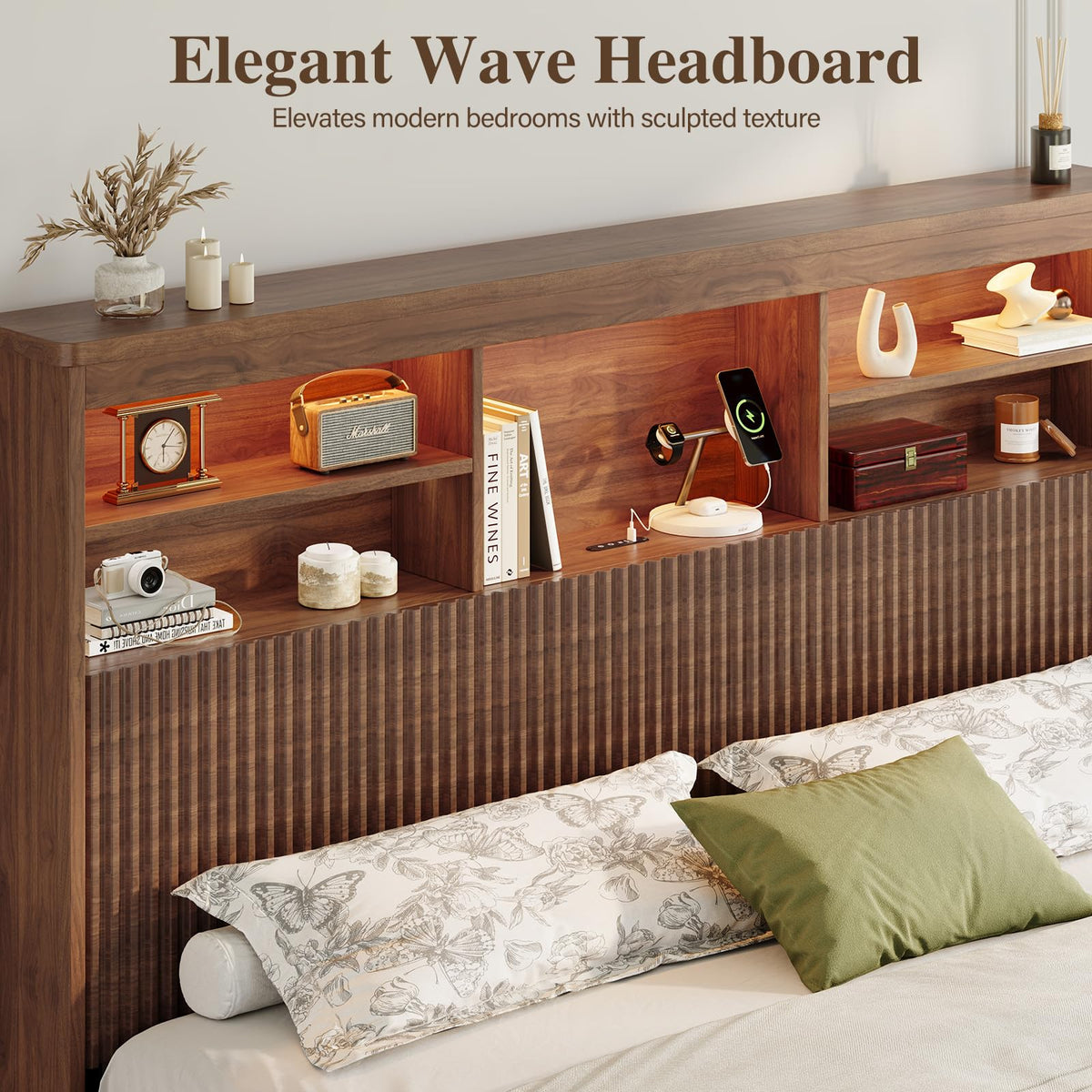 Queen Size Bed Frame with 4 Storage Drawers D9154