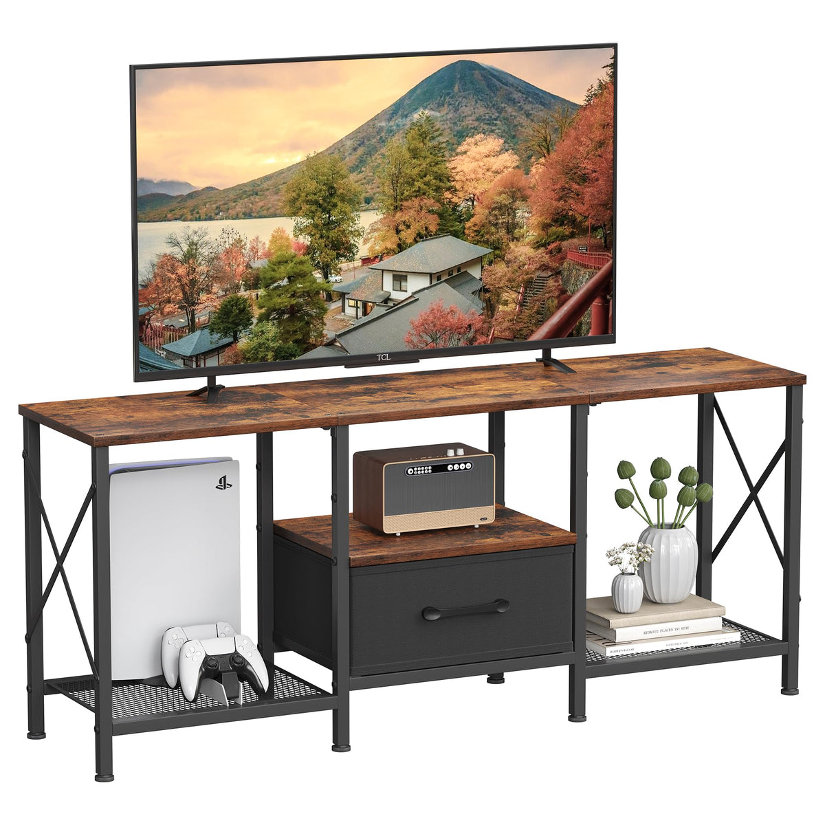 Fabric Drawer TV Stand for 50 55 Inch TV X99909