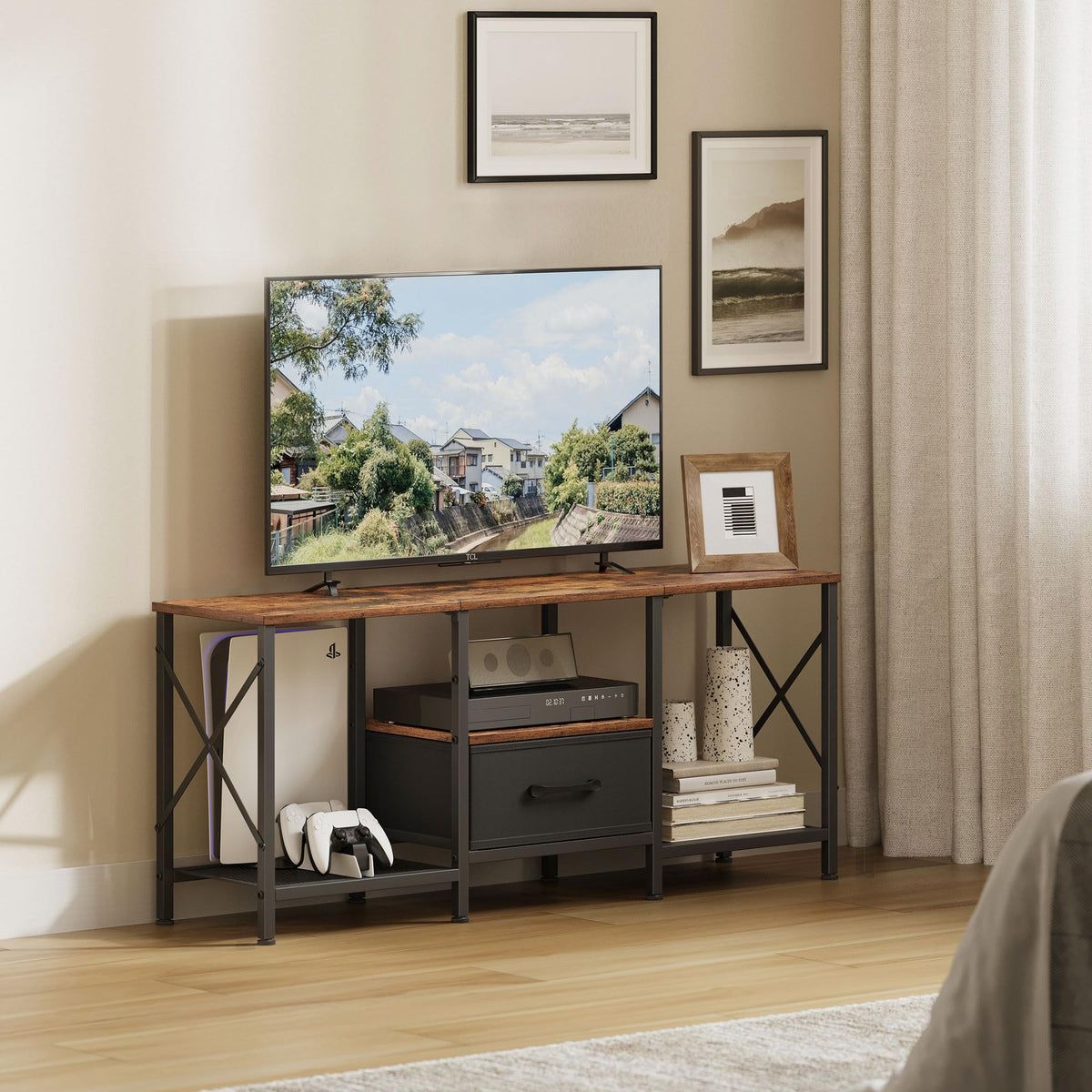 Fabric Drawer TV Stand for 50 55 Inch TV X99909