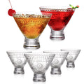 6 Pack 8 oz Stemless Martini Glasses Q148668