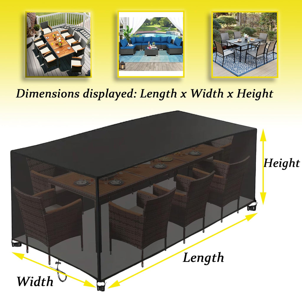 Waterproof 420D Oxford Patio Furniture Cover S23194