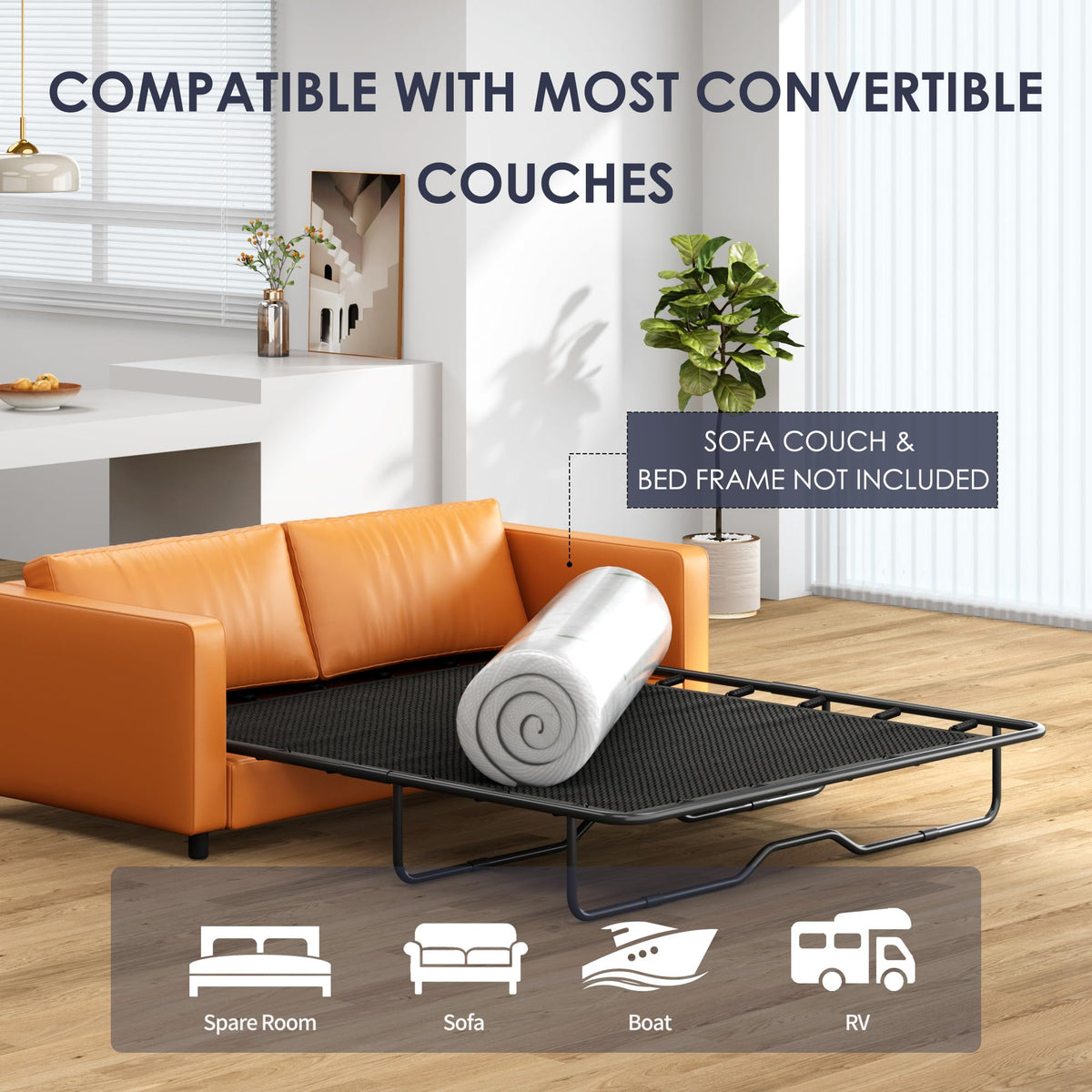 White Queen Sofa Bed Mattress Replacement V3068