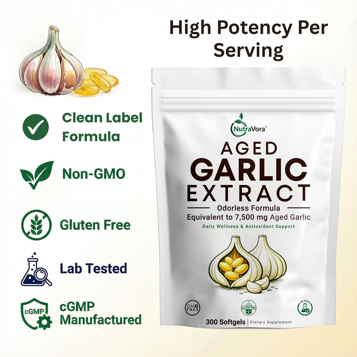 Aged Garlic Extract Softgels, 300 Softgels A85982