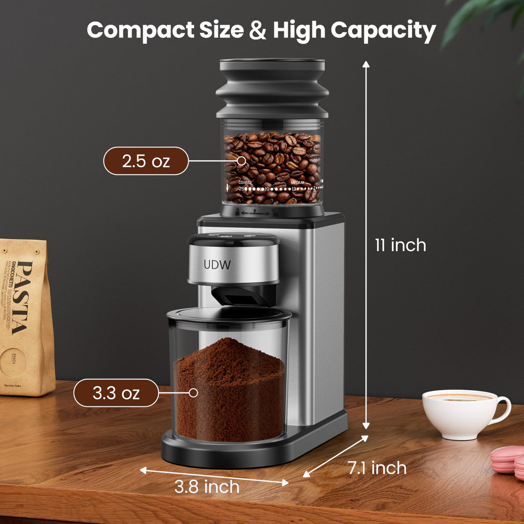 Conical Burr Stainless Steel Coffee Grinder D89684