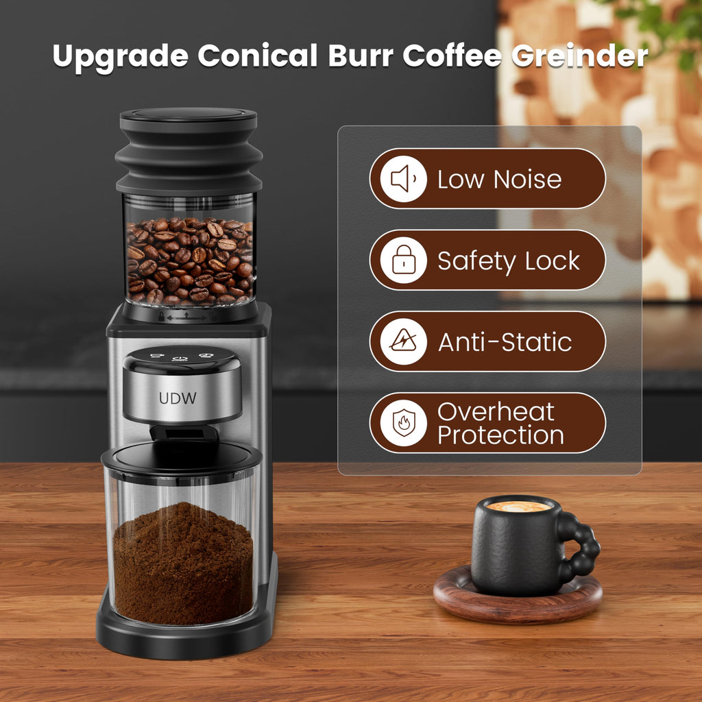 Conical Burr Stainless Steel Coffee Grinder D89684