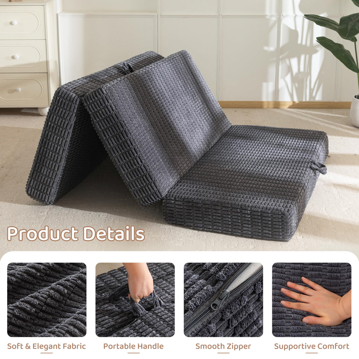 Memory Foam Tri-Folding Mattress N605