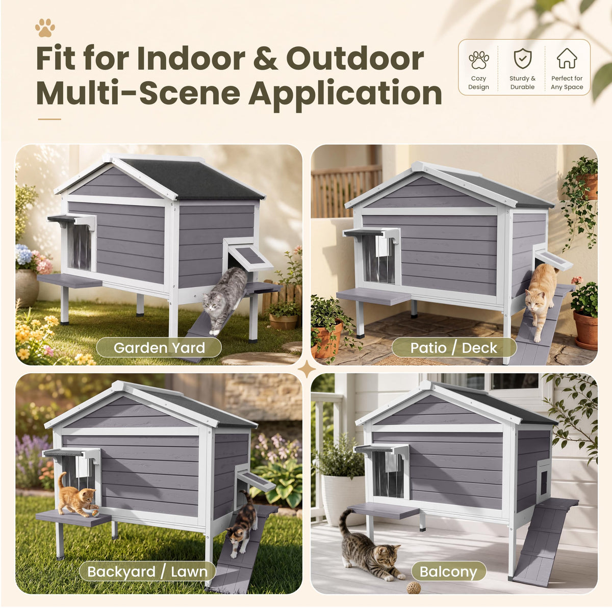 Insulated Outdoor Cat House Q631