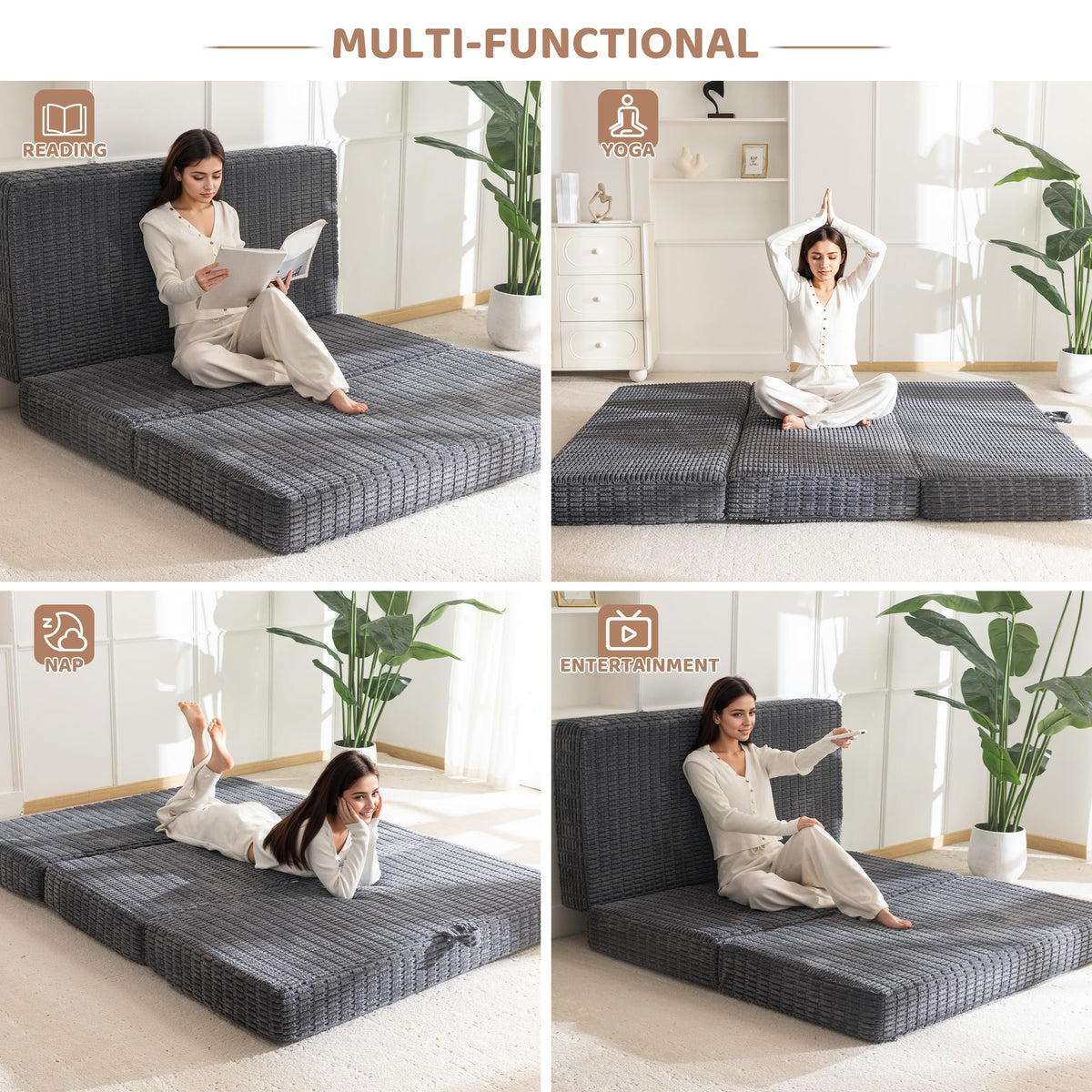Memory Foam Tri-Folding Mattress N605