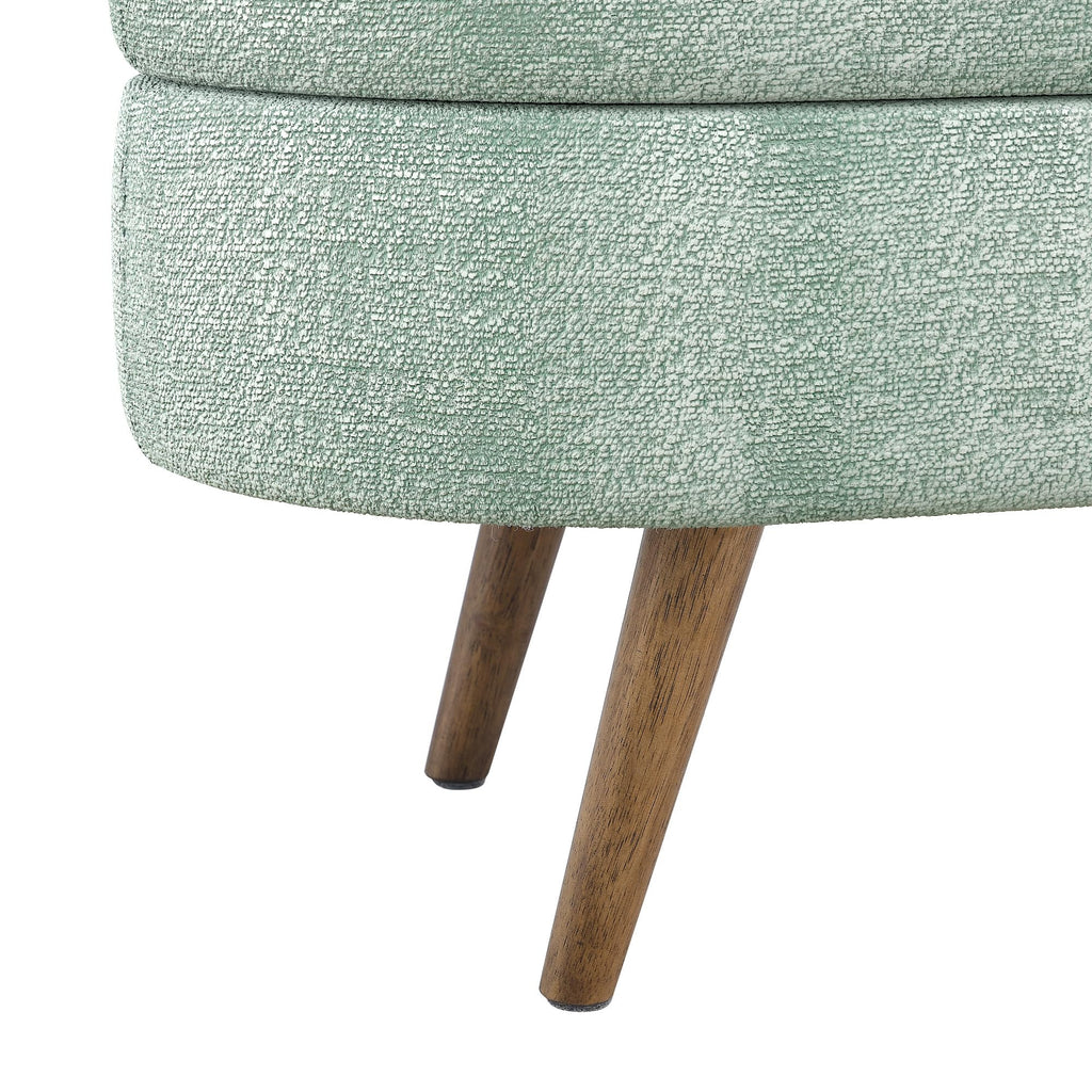 Oval Storage Bench with Rubber Wood Legs S761