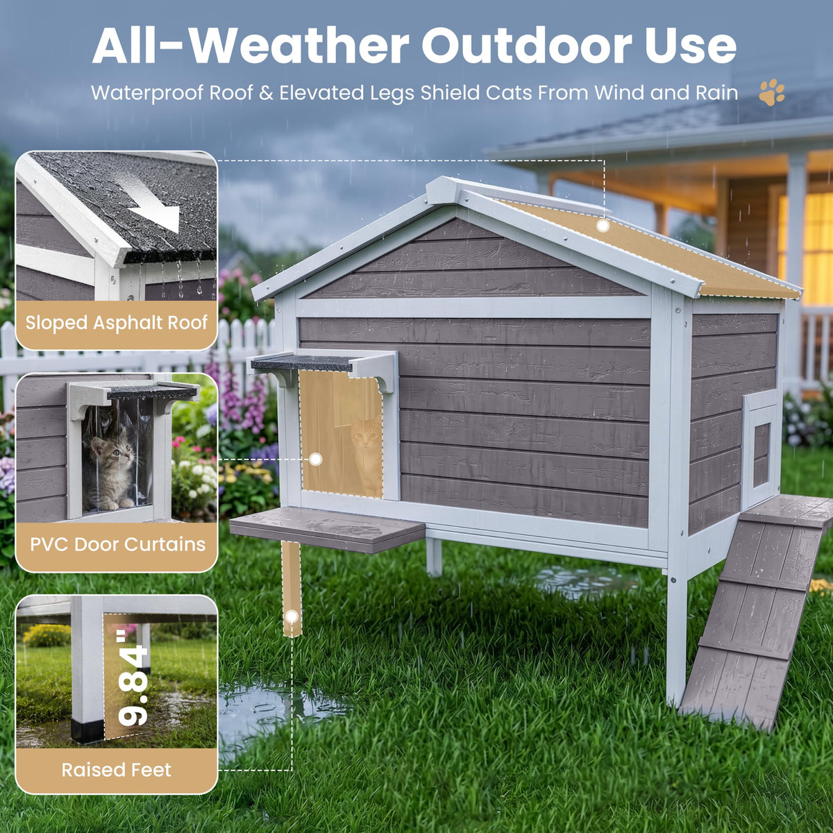 Insulated Outdoor Cat House Q631