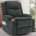 Gray Swivel Rocker Recliner with Massage & Heat Y7639