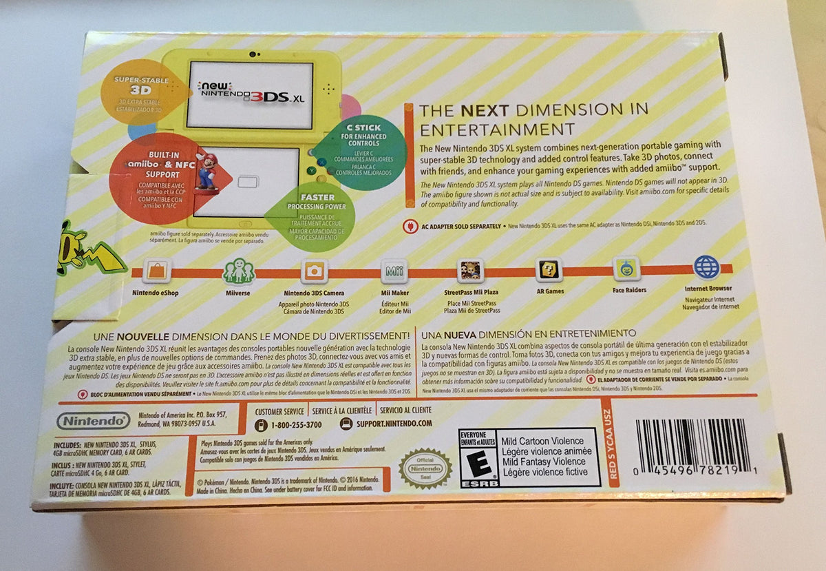 Yellow New Nintendo 3DS XL Console E9696
