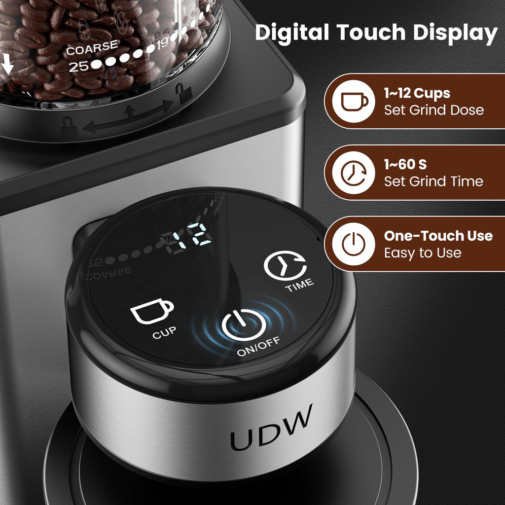 Conical Burr Stainless Steel Coffee Grinder D89684