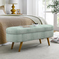 Oval Storage Bench with Rubber Wood Legs S761